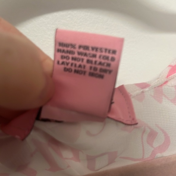 NWOT Juicy Couture Logo Pastel Pink Sheer Flowy Silky Kimono Beach Coverup - Picture 9 of 11